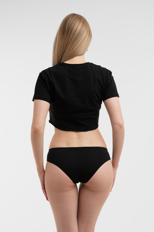 Zestaw 3 szt. figi damskie bawełniane czarne