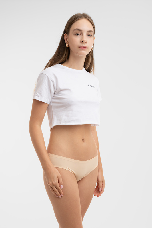 Zestaw 3 szt. figi bezszwowe cięte laserowo beżowe