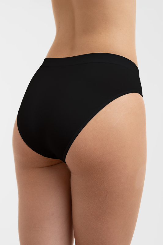 Zestaw 3x Figi bezszwowe z mikrofibry hipster czarne