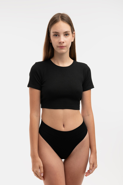 Zestaw 3 szt. stringi bezszwowe prążkowane