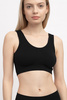Czarny biustonosz sportowy top bezszwowy
